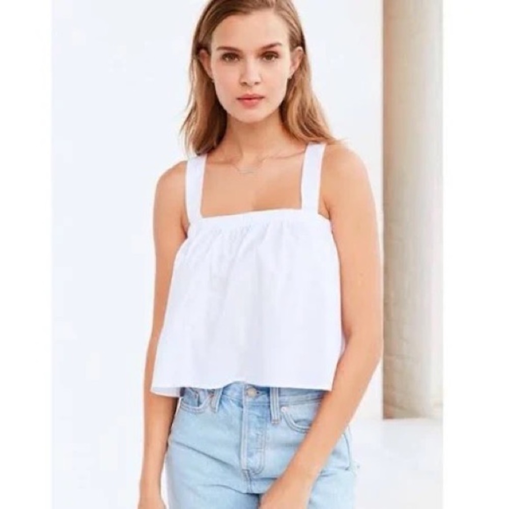 Urban Outfitters Kimichi Blue White Crop Top